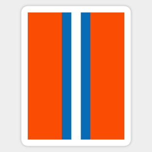 Retro American Basketball Stripes New York, Orange, Blue, White Sticker